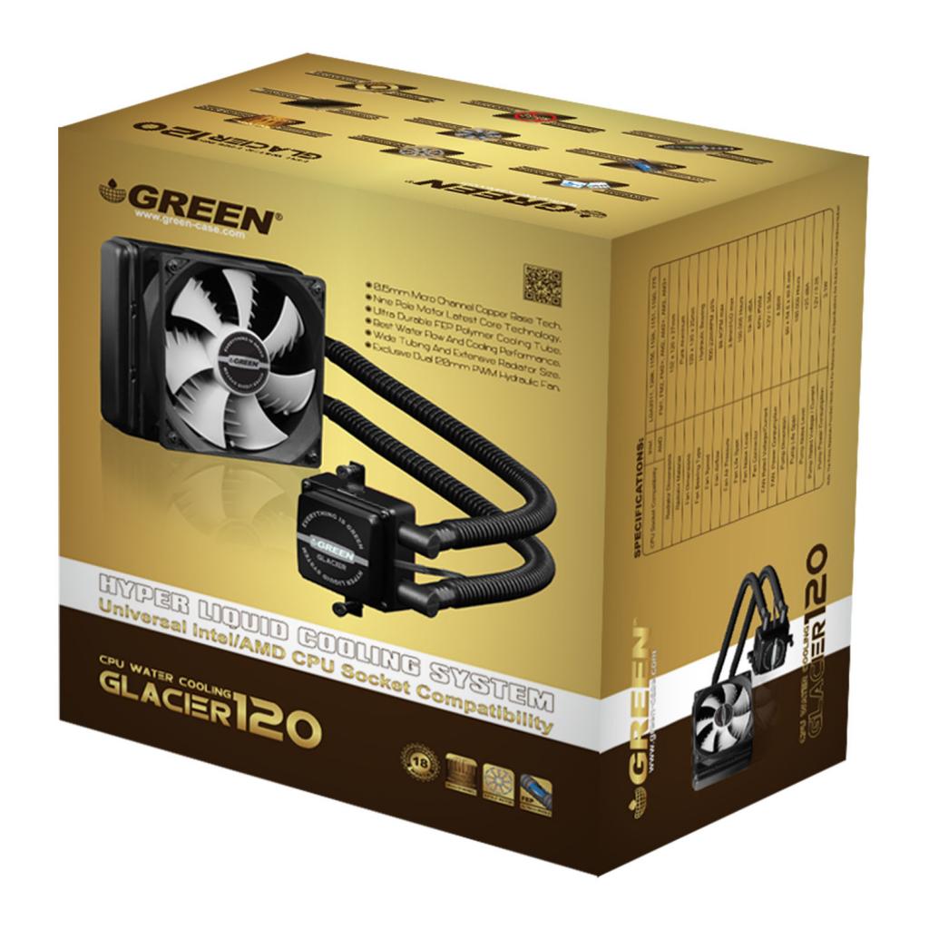 خنک کننده مایع پردازنده گرین مدل Green Glacier GLC 120 ARGB