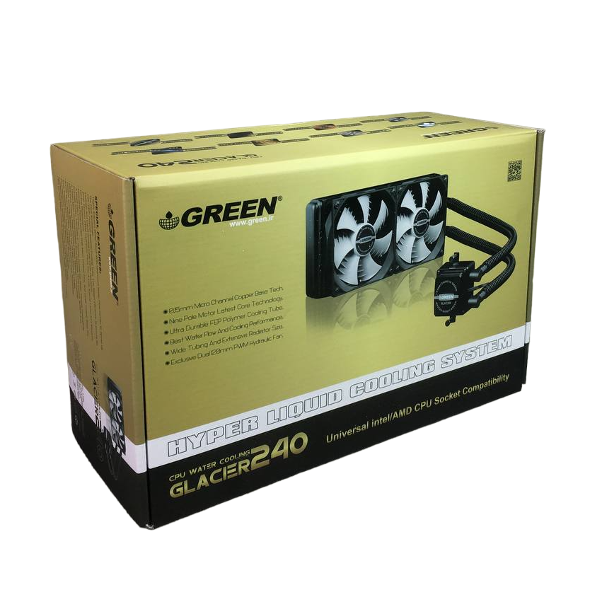 خنک کننده مایع گرین مدل Green Glacier 240 EVO Liquid Cooler
