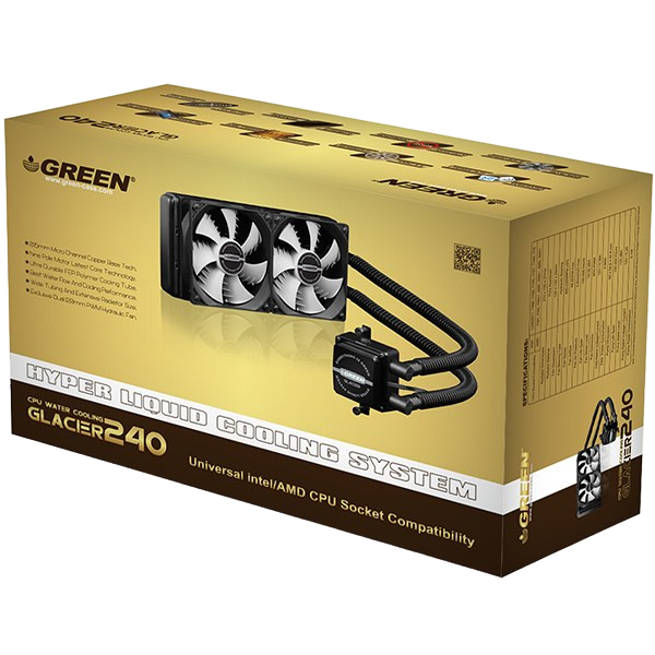 خنک کننده مایع گرین مدل Green Glacier GLC240A Liquid Cooling