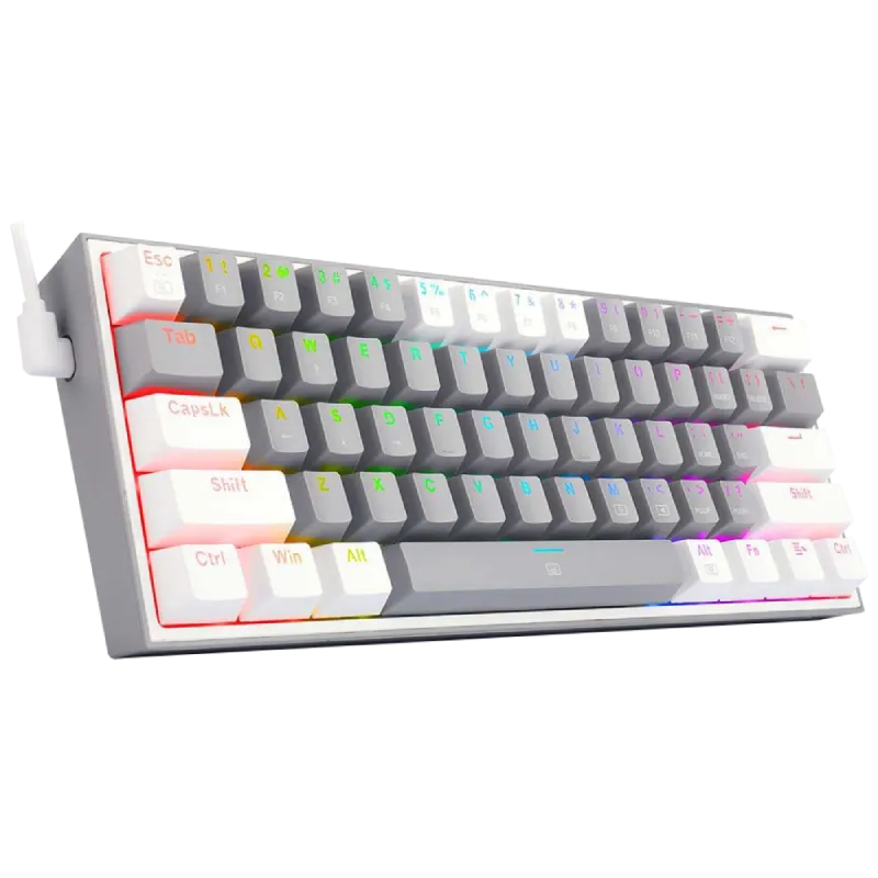کیبورد گیمینگ ردراگون مدل Redragon FIZZ K617 RGB Grey-White