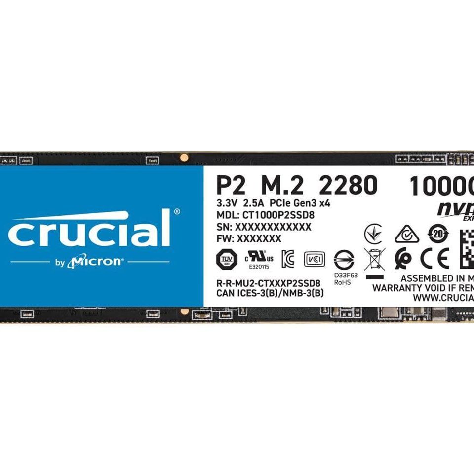 Crucial P2 NVMe M.2 1TB Internal SSD