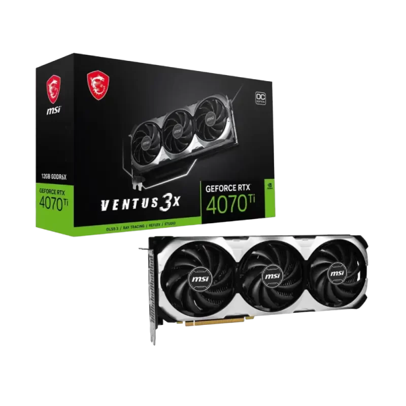 MSI RTX 4070 Ti VENTUS 3X 12G OC GDDR6X Graphics Card