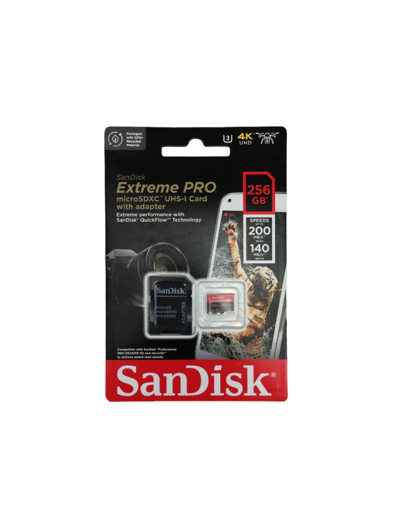 SanDisk 256GB Extreme PRO SDHC Card 200MB/s Class 10