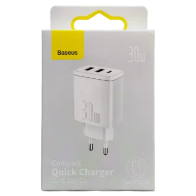 Baseus Compact Quick Charger 30W EU White