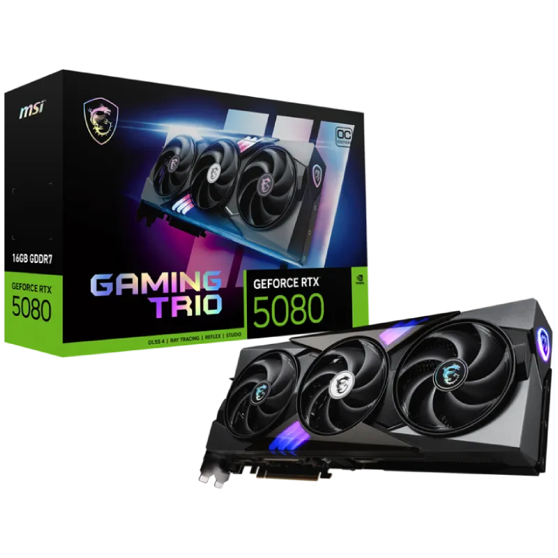 کارت گرافیک ام اس آی مدل MSI RTX 5080 GAMING TRIO OC 16GB