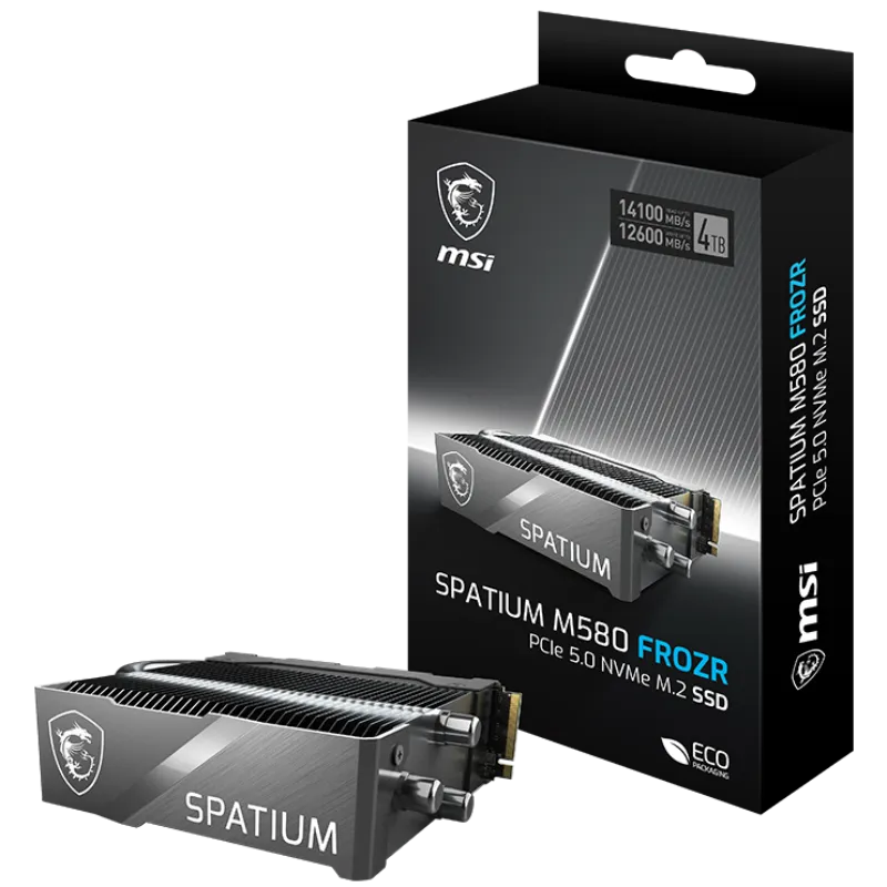 اس اس دی اینترنال ام‌اس‌ای مدل MSI SPATIUM M580 FROZR 4TB
