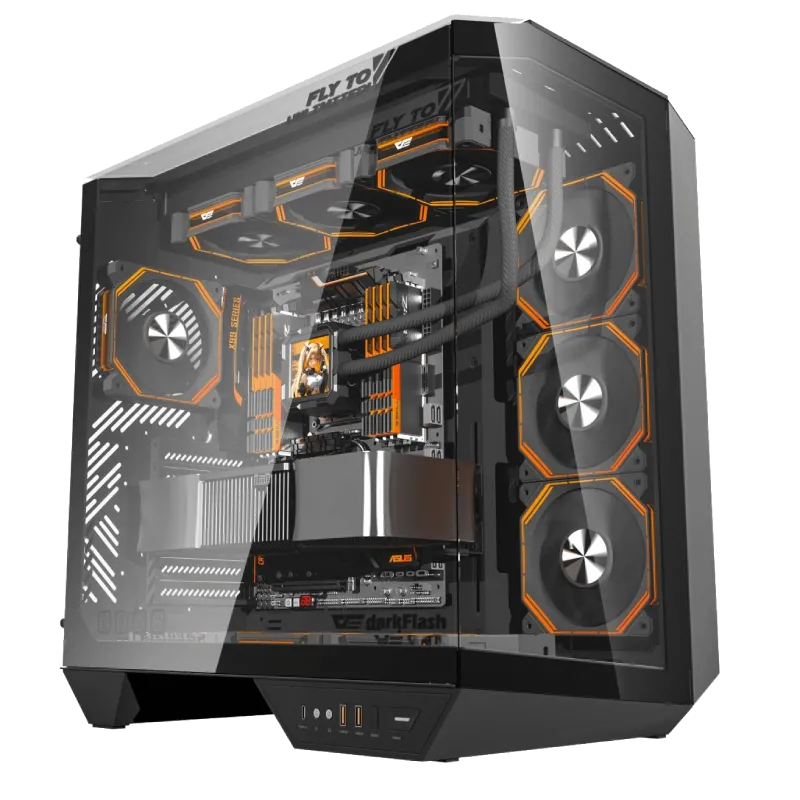 کیس دارک فلش مدل DarkFlash DY470 Black