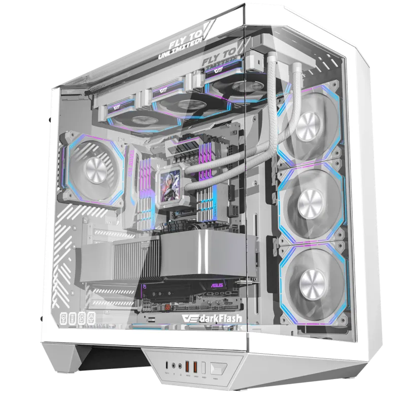 کیس دارک فلش مدل DarkFlash DY470 White