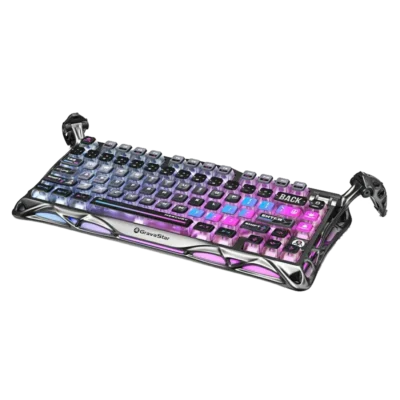 کیبورد بی سیم گیمینگ گراواستار مدل GravaStar Mercury K1 Pro Special Edition - Cyberpunk