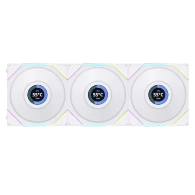 فن کیس لیان لی مدل LIAN LI UNI FAN TL120 LCD REVERSE WIRELESS 3 in 1 White