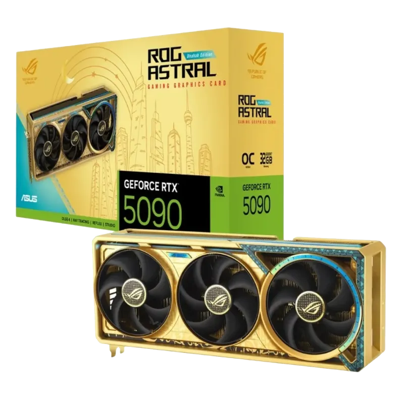 کارت گرافیک ایسوس مدل ASUS ROG ASTRAL RTX 5090 Dhahab OC 32GB