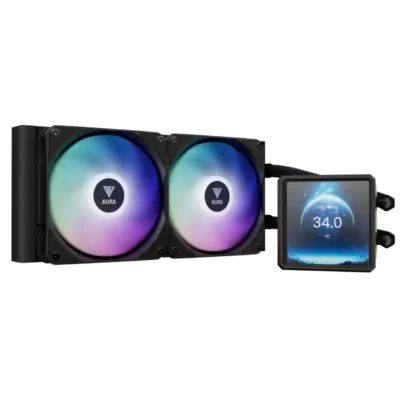 خنک کننده مایع پردازنده گیم دیاس مدل Gamdias AURA GL240 LCD