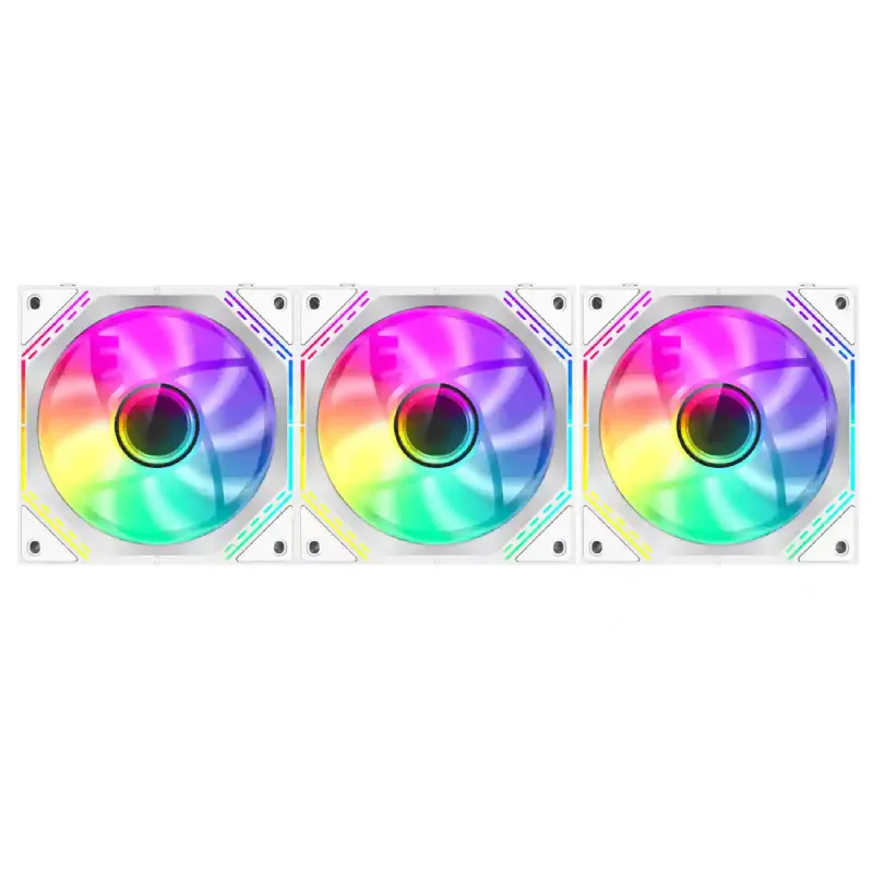 فن کیس گیم مکس مدل Gamemax FN12AS3I White 3X | معدن کامپیوتر فن کیس گیم مکس مدل Gamemax FN12A S3I White 3X